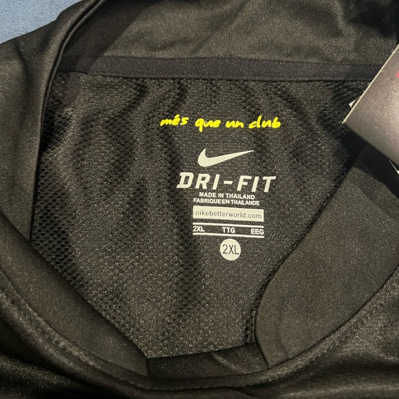 2011/2012 Original Black FC Barcelona Jersey (XXL KIDS) (FITS M-L Adult) #10 - Picture 3 of 4